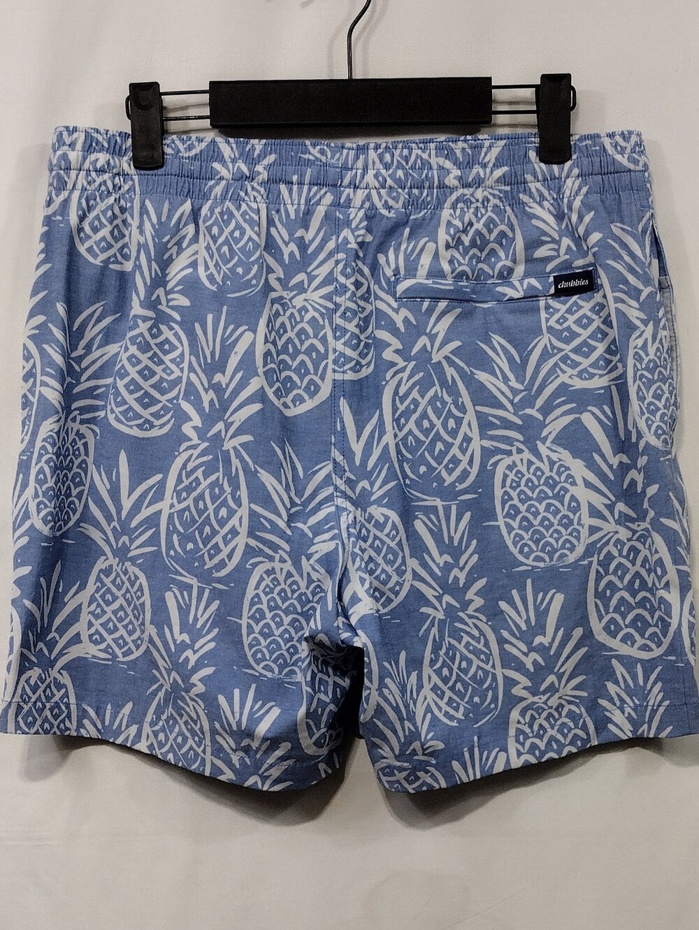Chubbies Pineapple Print Swim Trunks Mens L Blue Vacation Beach Swim Outdoor - Picture 4 of 6